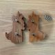 Handcrafted Acacia Wood Unicorn Fabric Handle Pair